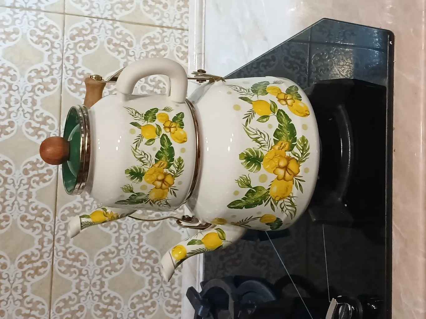 ست کتری و قوری میس بتی مدل Ahsap sapli