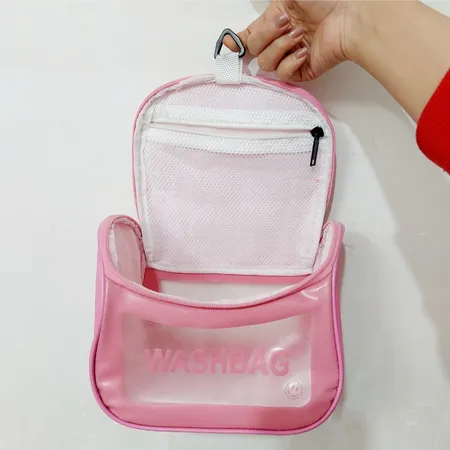 کیف لوازم آرایش زنانه واش بگ طرح چمدان ضد آب مدل BUYOT-149