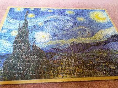 پازل 1000 تکه ریکوردی طرح شب پرستاره ونگوگ کد 340