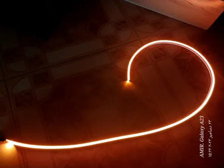 ریسه نئون فلکسی مدل v12 طول 1 متر