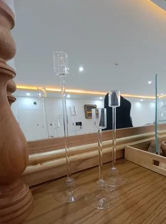 شمعدان مدل ارمغان مناسب برای شمع استوانه‌ای مجموعه 3 عددی