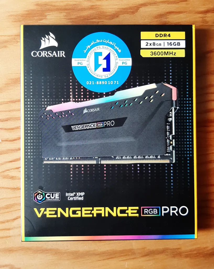 رم دسکتاپ DDR4 دو کاناله 3600 مگاهرتز CL18 کورسیر مدل VENGEANCE RGB PRO ظرفیت 16 گیگابایت