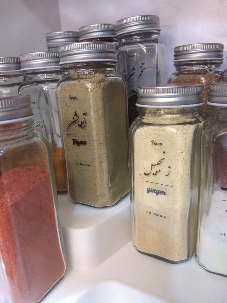 برچسب مدل شفاف طرح ادویه کد 3060 بسته 125 عددی