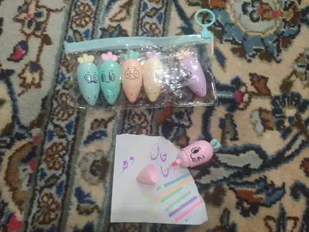 ماژیک علامت گذار طرح هویج مجموعه 6 عددی