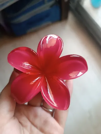 کلیپس مو زنانه مدل گل پلومریا کد brg 410