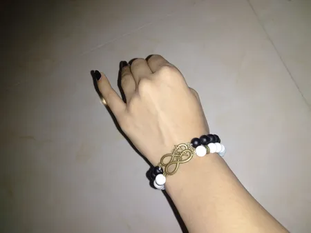 دستبند طرح بینهایت کد BE01 مجموعه 2 عددی