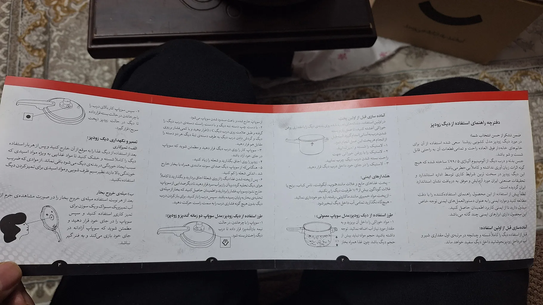 زودپز روشنا مدل تک دسته گنجایش 3.5 لیتر