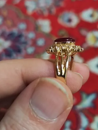 انگشتر زنانه مدل یاقوت صنعتی کد 400