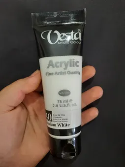 رنگ اکریلیک وستا مدل 40 Titanium White حجم 75 میلی لیتر