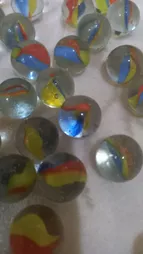 تیله شیشه ای مداد چوبی مدل چند پر بسته 100 عددی