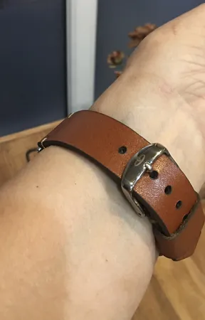 بند ساعت مچی چرم بارثاوا کد 3201