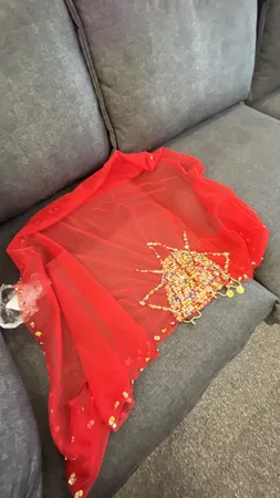 شال دست دوز زنانه مدل سکه دار