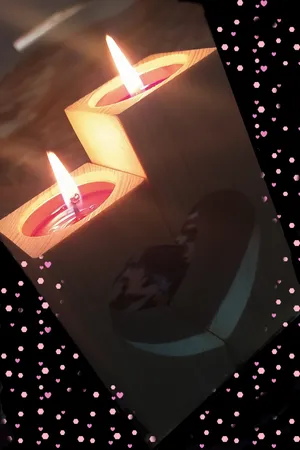 جا شمعی چوبی مدل قلب کد Z303