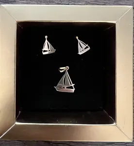 تجریه خرید آویز گردنبند طلا 18 عیار زنانه مدوپد مدل قایق کد PA1-13373