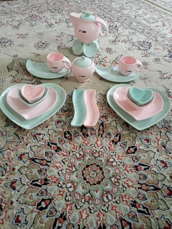 ست صبحانه خوری 17 پارچه آی سرام طرح ریتا مدل 4025
