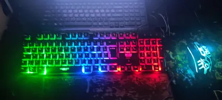 ست گیمینگ ارزلی مدل R_X_ESSENTIAL_PACK_RGB، سوییچ ممبران، Full-Size، نورپردازی LED RGB