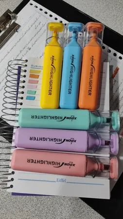 ماژیک علامت گذار مدل طرح پاستلی مجموعه 6 عددی