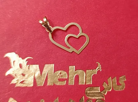 آویز گردنبند طلا 18 عیار زنانه مایا ماهک مدل MM1481 طرح دو قلب