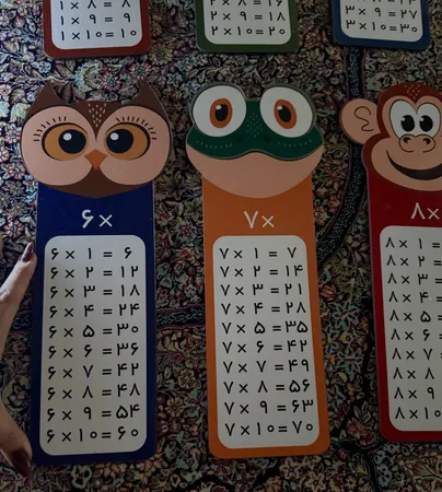 استیکر چوبی کودک باروچین مدل جدول ضرب کد 4216