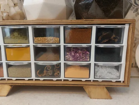 جای ادویه مدل چوبی کشویی کد JA02