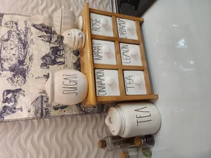 تجریه خرید جای ادویه 6 پارچه مدل چوبی و سرامیکی کد Text06