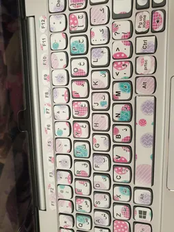 برچسب کیبورد طرح آب‌نبات کد 5 با حروف فارسی