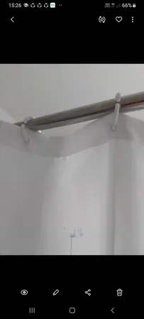 پرده حمام دلفین مدل EV-2558 سایز 180x200سانتی متر