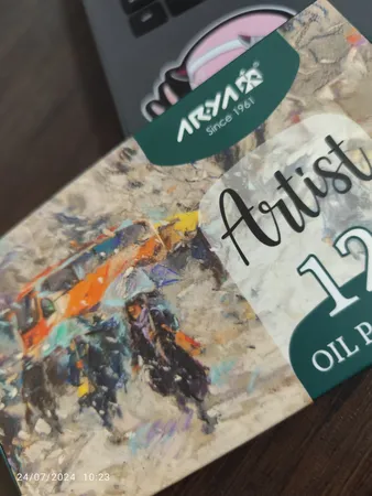 مداد شمعی 12 رنگ آریا مدل Artist کد 2601