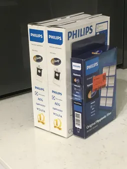 پاکت جاروبرقی مدل فیلیپس دو بسته 4 عددى همراه فیلتر مناسب جاروبرقى هاى فيليپس الكترولوكس و آاگ