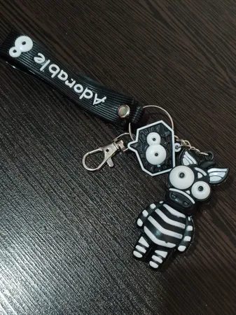 جاکلیدی دخترانه مدل سیلیکونی طرح گورخر