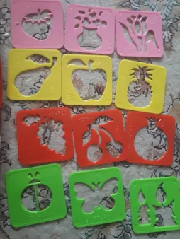 شابلون مدل گل و میوه طرح حیوانات کد SHAPE_02 مجموعه 24 عددی