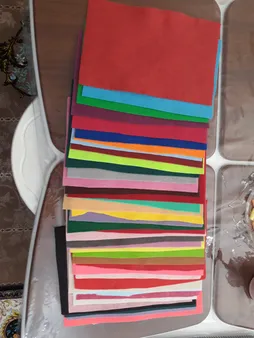 بسته ی 40 رنگ نمد ایرانی هنری ساز کد 1305