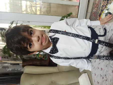 پیراهن پسرانه مدل 35340 رنگ سفید