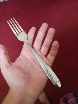 چنگال غذا خوری طرح لاله بسته 6 عددی