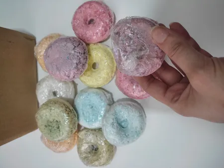 کوکتل پدیکور مدل دونات وزن 70 گرم بسته 12 عددی