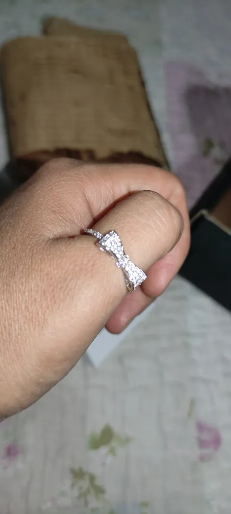 انگشتر نقره دخترانه مدل جی نایس