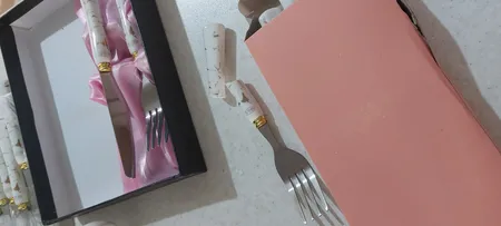 ست کارد و چنگال میوه خوری 12 پارچه طرح سنگ