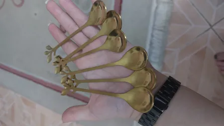 قاشق چای خوری مدل برگ کد 00601 مجموعه 6 عددی