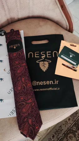 ست کراوات و دستمال جیب نسن مدل sn101003