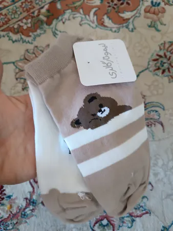 جوراب نوزادی لیمونار گالری مدل تدی کد 02 بسته 2 عددی