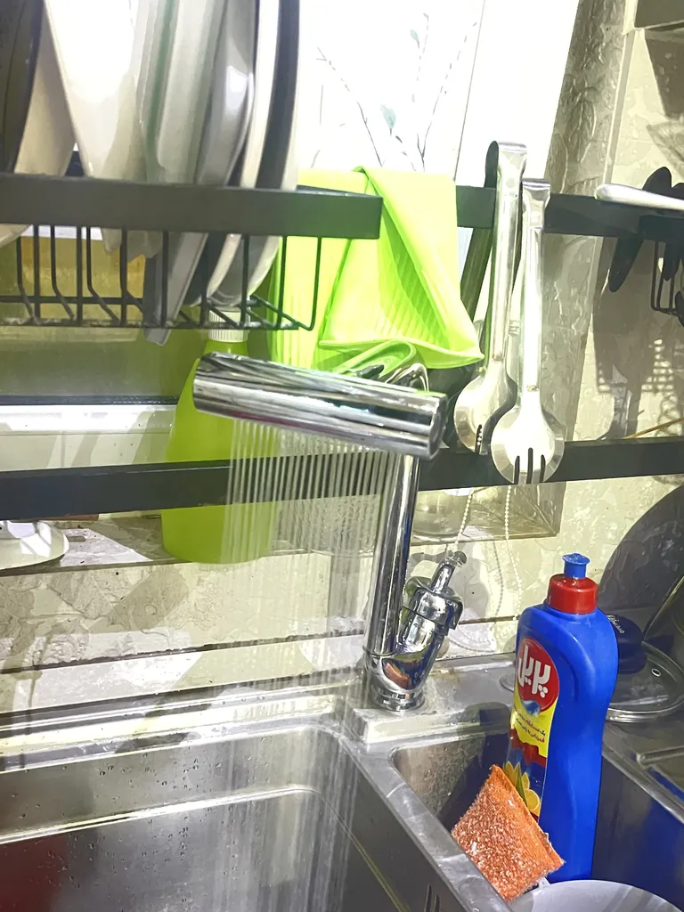 شیر آشپزخانه توفیق مدل قجری آبشاری چهارحالته