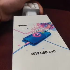 تجریه خرید شارژر دیواری 50 وات مدل iph60 به همراه کابل USB-C به لایتنینگ