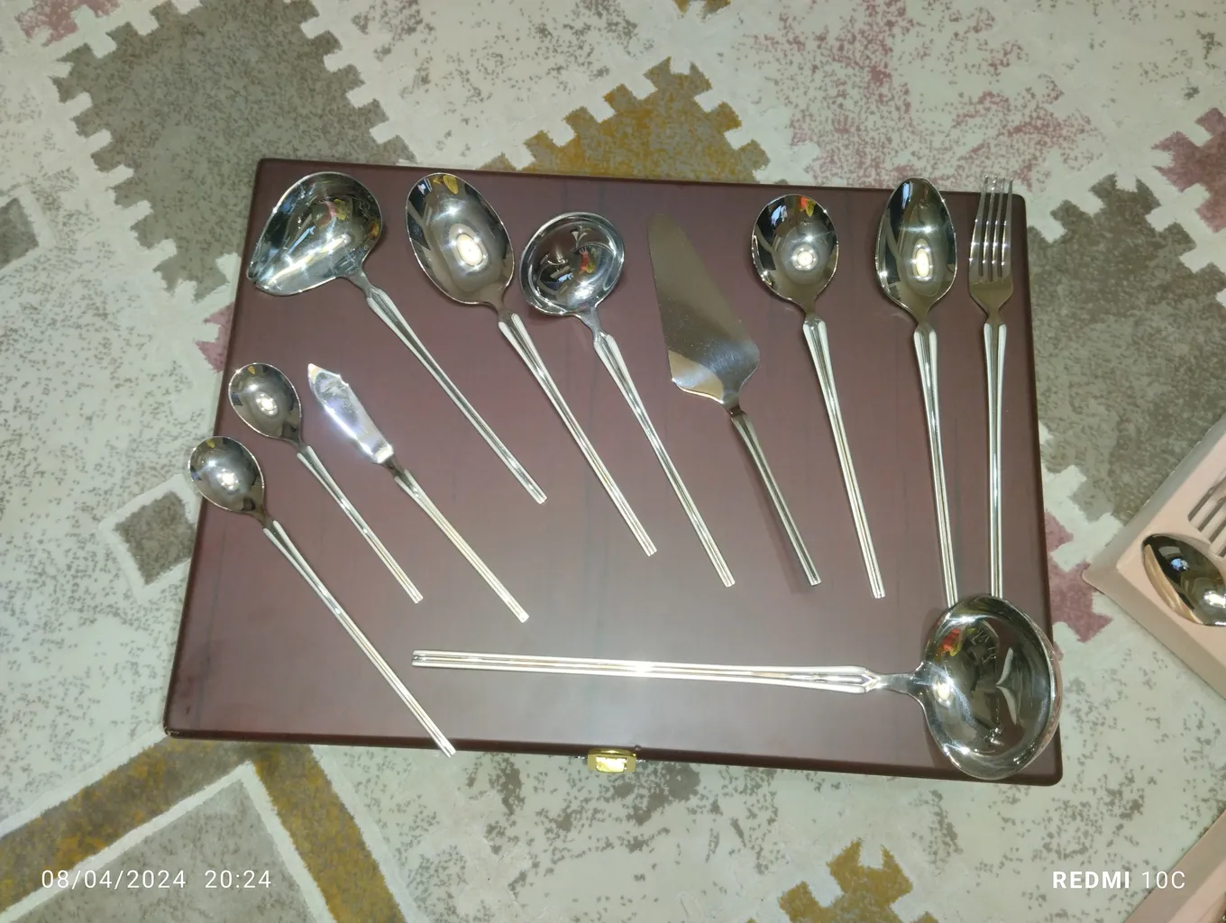 سرویس قاشق و چنگال 149 پارچه جی فی نی مدل  G03 لاکچری