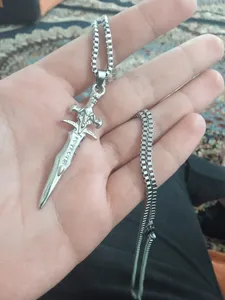 تجریه خرید گردنبند مردانه رزالیا طرح خنجر مدل NM-SSC-35