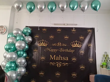 بادکنک کروم مسترتم طرح گرین پلاس بسته 10 عددی