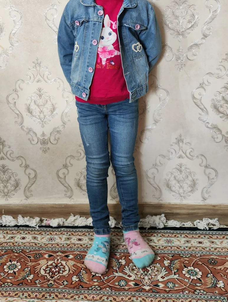 شلوار جین دخترانه تی یو مدل ttuut