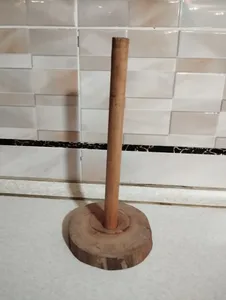 تجریه خرید پایه رول دستمال کاغذی آرونی چوب طرح روستیک مدل SHOKA