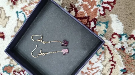 گوشواره طلا 18 عیار زنانه مایا ماهک کد ME0790 طرح سنگ سواروسکی پروانه