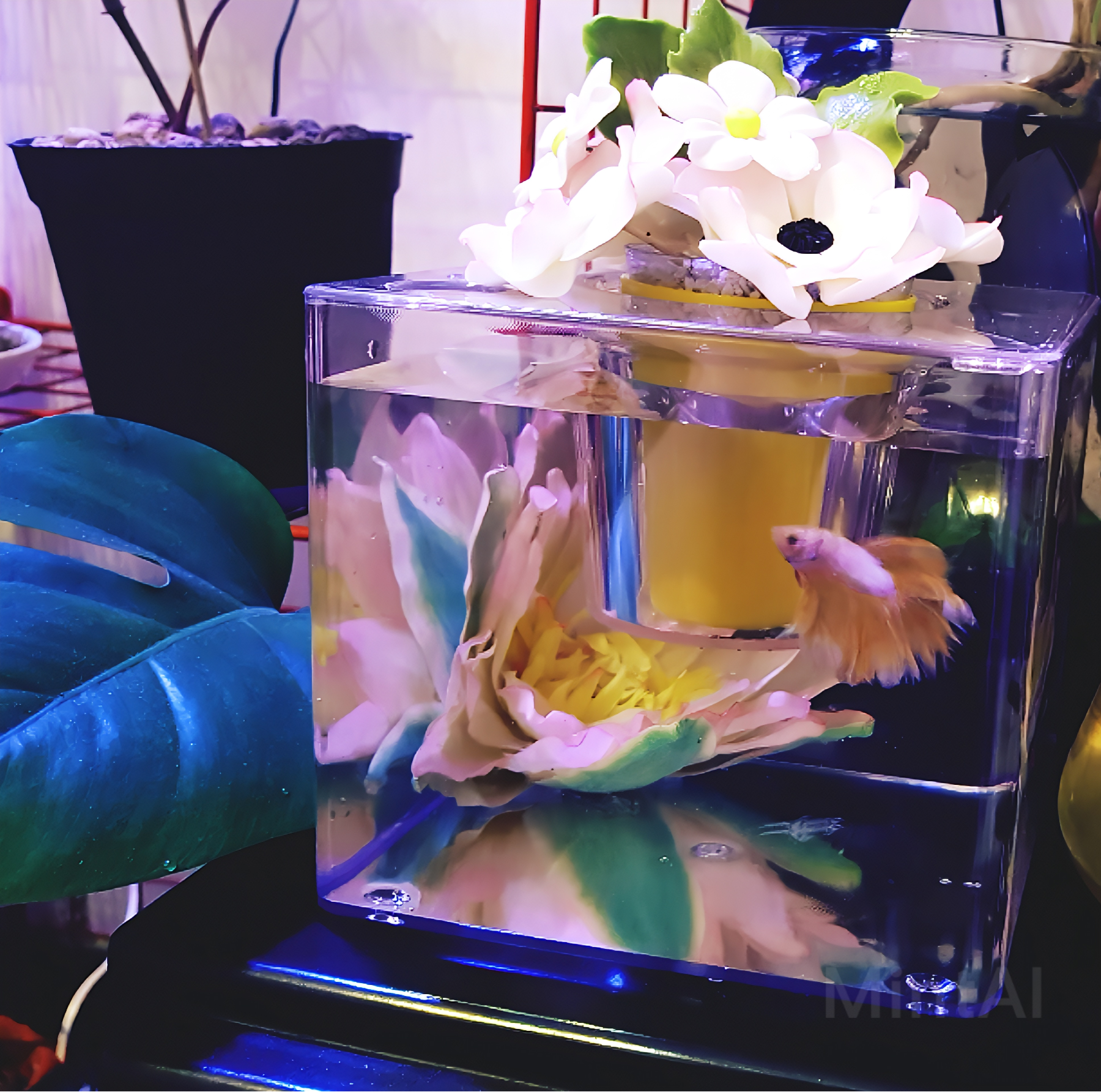 آکواریوم مدل گلدان شفاف 3 لیتری