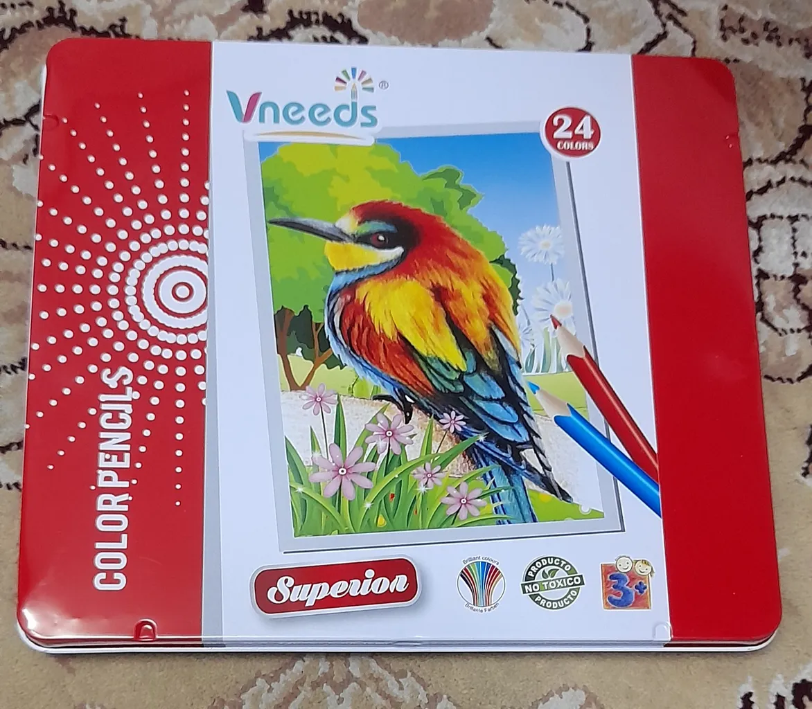 مداد رنگی 24 رنگ وی نیدز مدل جعبه فلزی